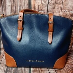Dooney & Bourke Blue and Brown Shoulder Bag